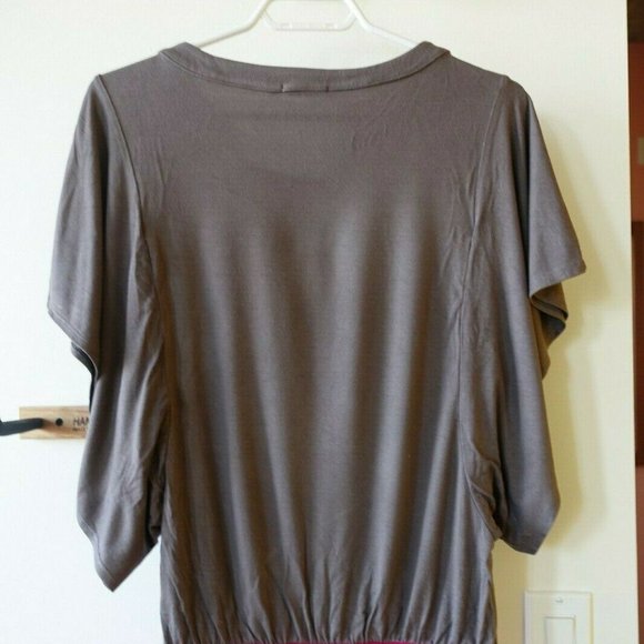 banded waist tunic top knit batwing Ella Moss - Picture 3 of 9